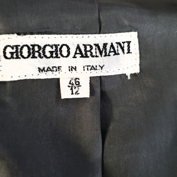 Giorgio Armani Career Grey Wrap Wool Skirt Suit - Picture 11 of 14